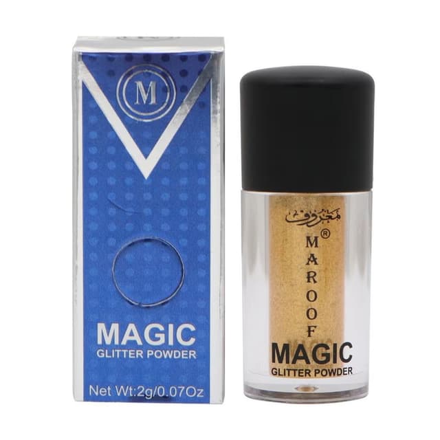 Maroof Magic Glitter Powder - 01 Nude - Fine Cosmetic Glitter, Multi-Use, For Eyes, Face & Body Art