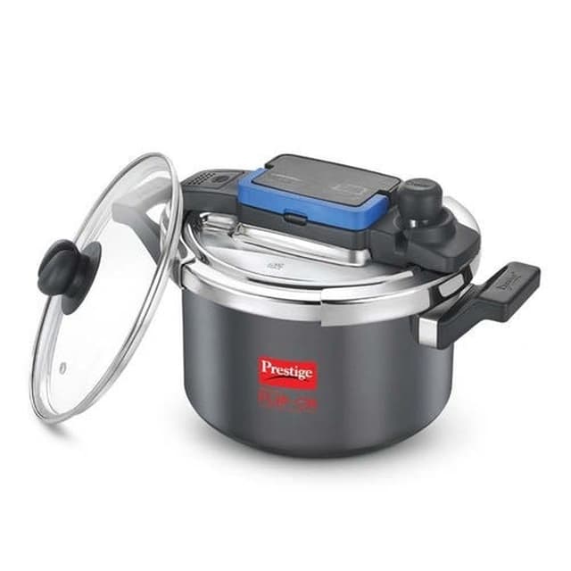 Prestige Hard Anodised Svachh 5L Flip-On Pressure Cooker - Black - MPF20161