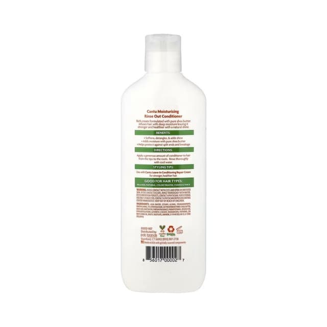 Cantu Moisturizing Rinse Out Conditioner for Smooth and Manageable Hair, 400ml