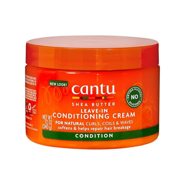 Cantu Shea Butter Leave-In Conditioning Hair Cream for Softness and Manageability, 340g