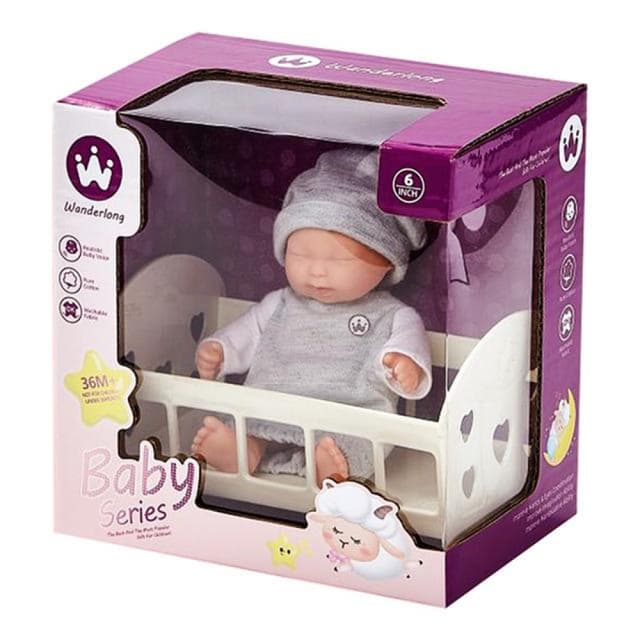 Hyperion 6 Baby Imitation Doll With Mini Bed - W6921A