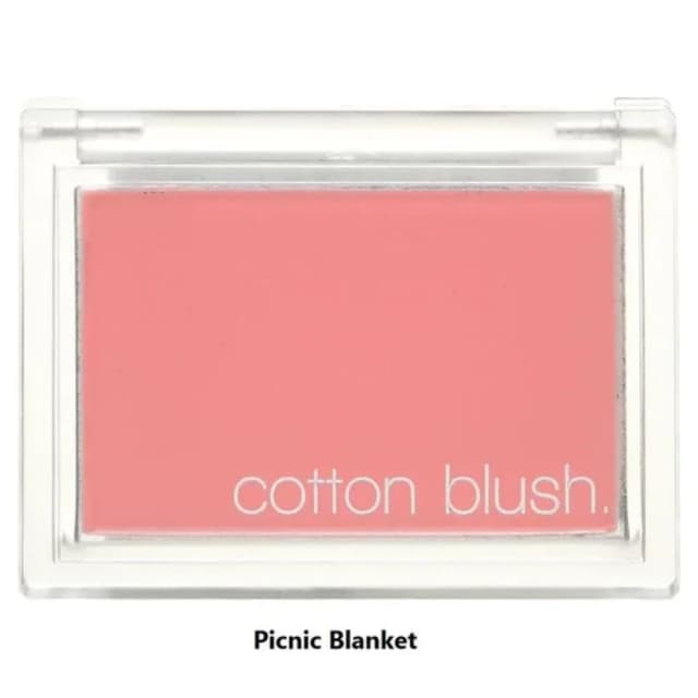 MISSHA Cotton Blush - Picnic Blanket, Soft-Matte Powder Blush for a Soft, Peachy Hue
