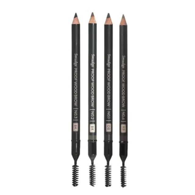 MISSHA Smudge Proof Wood Brow - Black, Mechanical Wooden Brow Pencil, Waterproof & Smudge-Resistant