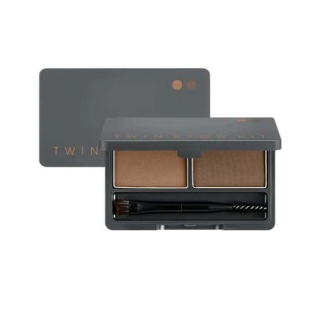 MISSHA Twin Brow Kit - No. 1, Brow Powder & Wax Duo for Soft, Feathered Brows