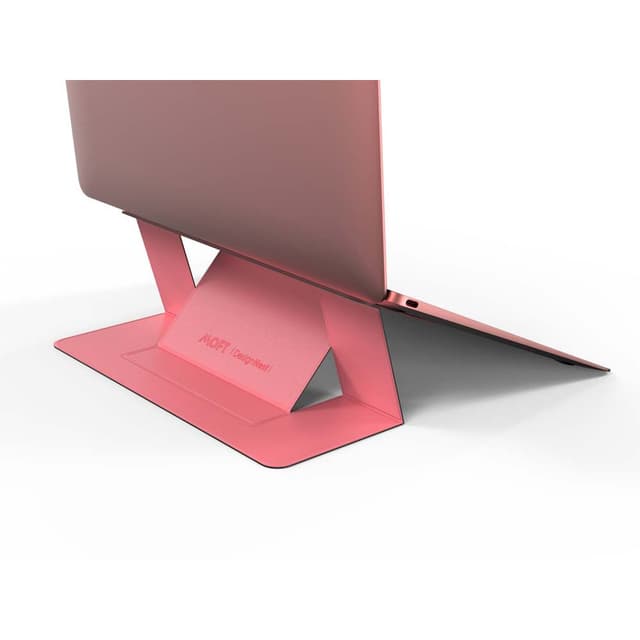 Allocacoc Laptop Stand Moft Pink Portable Foldable Laptop Holder Ergonomic Design - DH0117-MOFTST Pink