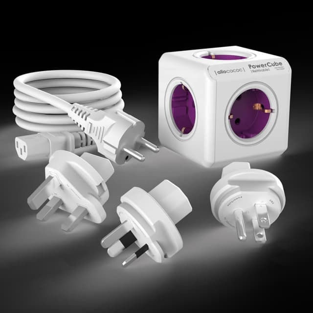 Allocacoc PowerCube Rewirable 5X Plug UK Compact Multi-Plug Power Adapter - 1840-UKRW4P