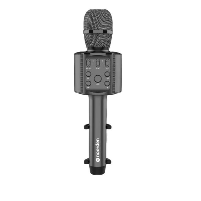 Noerden Smart Karaoke Microphone With 4 Magic Voice Effects LED Lights Wi-Fi Speaker Rechargeable Aluminum Body - PNM-0101-IN