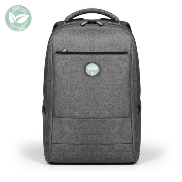 Yosemite Eco XL Backpack 15.6'' Grey Eco-Trendy Laptop Backpack 58% Recycled r-PET Large Capacity Organizer Rain Cover - 400703