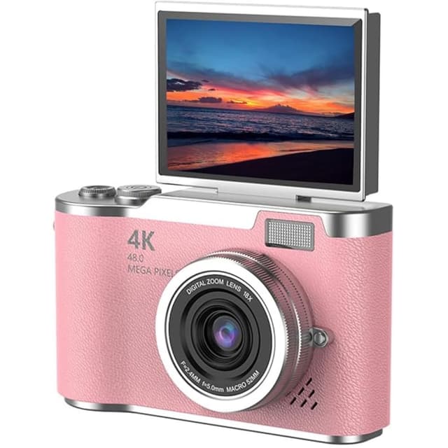 High-Definition Digital Camera with Flip Screen - 1080P CCD Student Camera, Voice Control, Entry-Level Vlogging Photography