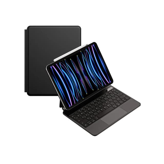 Infinyty Keyboard Leather Folio Case for iPad 11 - Cipher-I -Black - MK-34