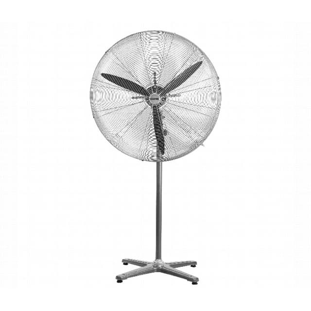 Geepas 26-Inch Industrial Pedestal Fan 210W Powerful Motor 3 Metal Blades 3-Speed High-Speed Wind Durable Metal Body Anti-Rust for Workshops Warehouses Garages - GF21198
