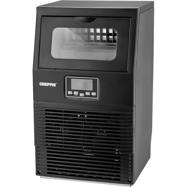 Geepas Automatic Ice Maker 30kg 24hr 12-20 Min Cycles 4kg Storage Auto Shut-Off Drain Plug Compressor Ecologic Gas Countertop Home Party - GIM63061