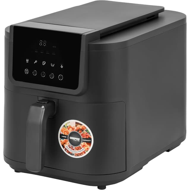 Geepas Digital Air Fryer 8L Capacity Vortex Air Frying Technology Digital Display Multiple Functions 1-60 Min Timer Ideal for Fries Steak Chicken Cake - GAF37534