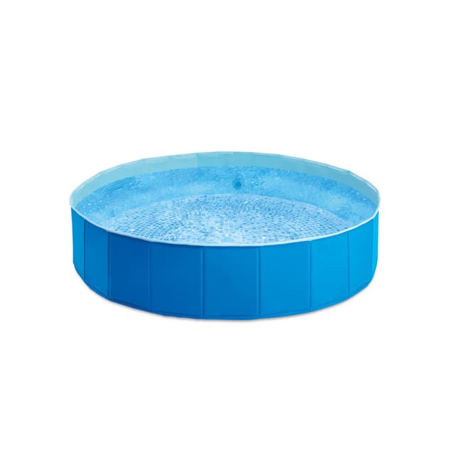 Intex 60in x 12in Foldable Pet Pool Portable Collapsible Tub for Dogs Cats Easy Storage Drain Valve 48400EP - 48400