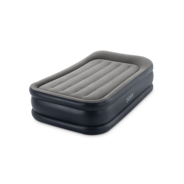 Intex Twin Dura-Beam Airbed 16.5in Height Built-In Pump Pillow Rest Raised Design 300lb Capacity Guest Comfort - 64187