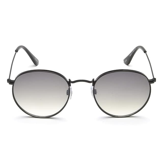 IDEE Unisex Gradient Green Lens Sunglasses Full Frame Oval Shape 52-12-147mm Black Metal Frame CR39 Lens - S2926C1