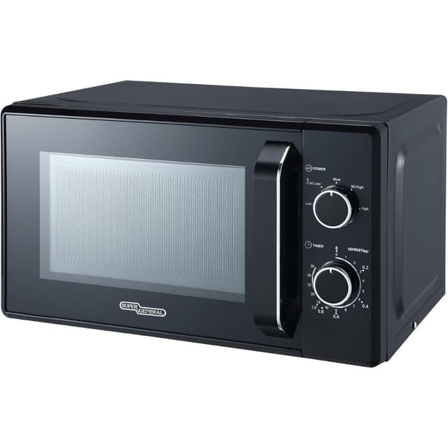 Super General 20L Microwave Oven - 700W, 5 Power Levels, Defrost Function, 35-Minute Timer, Black - SGMM921NHB
