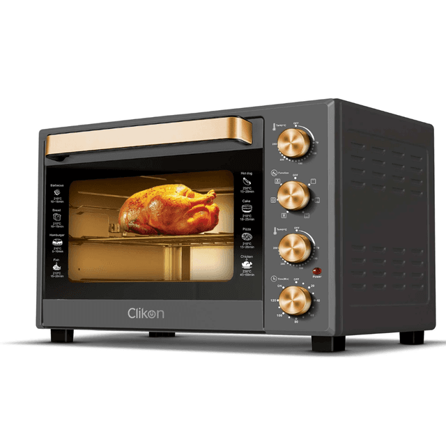 Clikon 48L Toaster Oven with Rotisserie & Convection CK4361, 1900W, Variable Temperature 70-250C, 6 Heating Settings, 120-Minute Timer