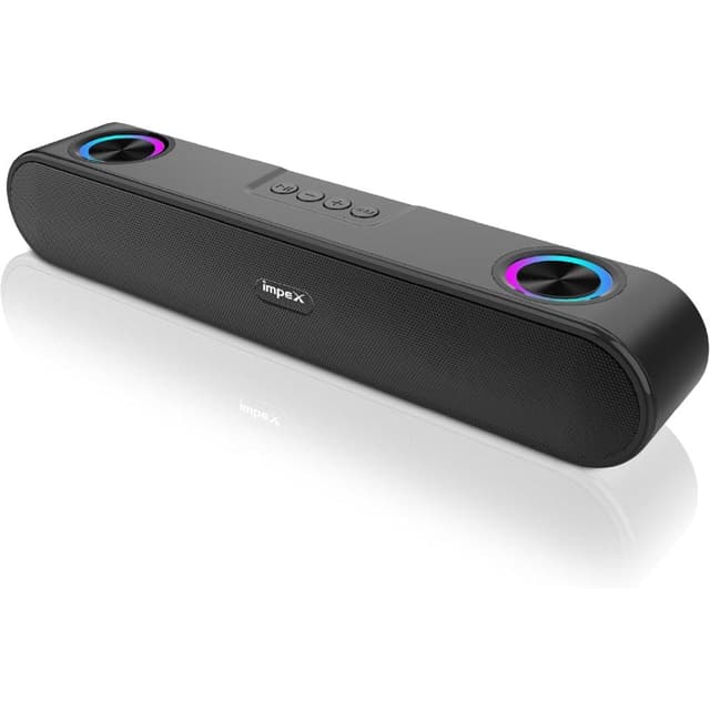 Impex Bluetooth Speaker BTS 2012 1600W Bluetooth USB TF AUX FM 38.8x7.1x7.2cm Black