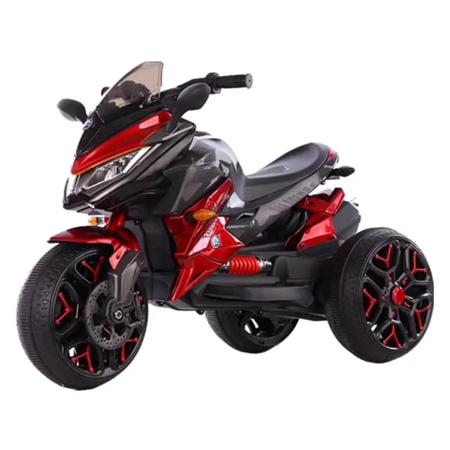Kids 12V Electric Racing Trike Motorbike KT with LED Lights Big Wheels Battery Ride-On