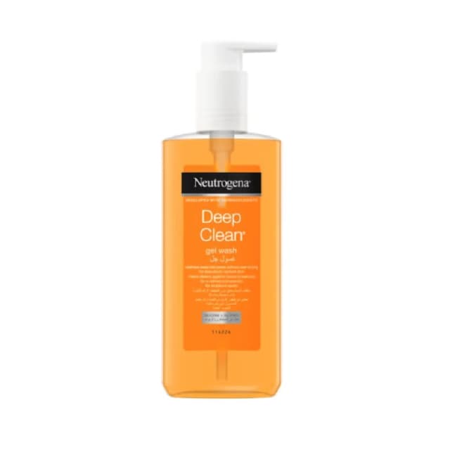 Neutrogena Deep Clean Gel Face Wash Clear 200 ml - Deep Pore Cleansing, Removes Oil & Impurities, Dermatologist Tested Cleanser for All Skin Types