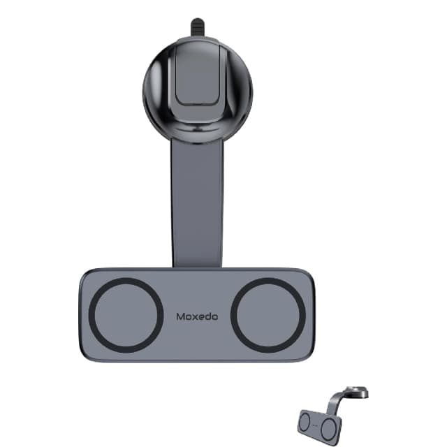 Moxedo Duo-Magnetic Car Mount Holder with 360 Degree Rotation, Black - MX-CM067