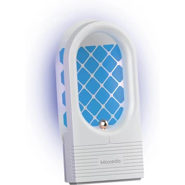 Moxedo Flying Insect Trap, Plug-In UVA 395nm Indoor Bug Catcher with Glue Cards, White - MX-FIT011