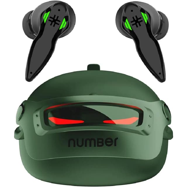 NUMBER Super Buds Pro GT9 Bluetooth 5.3 TWS Earbuds 48H Playtime Army Green