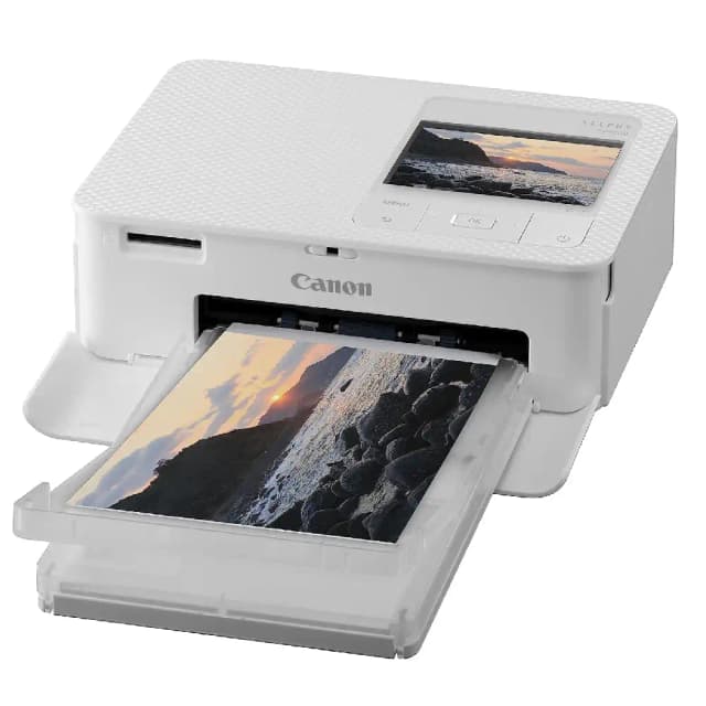 Canon SELPHY CP1500 Compact Portable Photo Printer - Wi-Fi, USB-C, Dye-Sublimation Photo Printing with LCD Screen, White