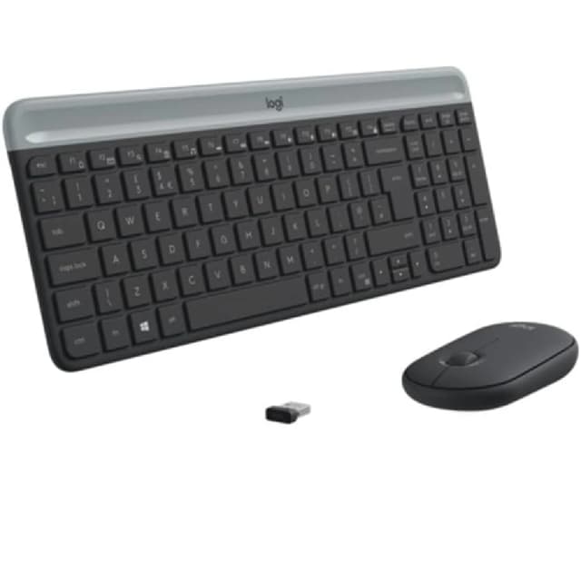 Logitech MK470 Slim Wireless Keyboard and Mouse Combo Compact Layout 2.4GHz - Black