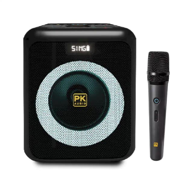 Platinum Karaoke CX15 Party Jukebox Speaker Bluetooth USB HDMI Wireless Microphone 1200W PMPO Portable Karaoke System Black 1 Year Warranty
