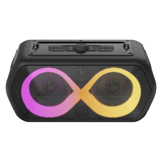 Platinum Karaoke ROVER Portable Bluetooth Speaker Wireless Outdoor Party Speaker IPX4 Rechargeable Bass Sound RGB Lights Black 1 Year Warranty