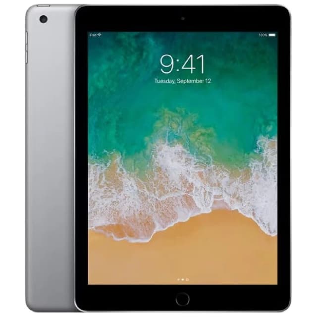 Apple iPad 5th Generation 9.7-Inch Wi-Fi - Retina Display, 128GB Storage, 2GB RAM, Apple A9 Chip, Touch ID, Space Gray - Renewed