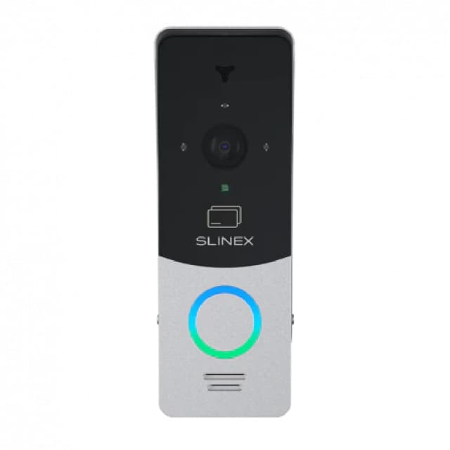 Slinex Outdoor Video Door Panel with EM-Marin Card Reader, Wide-Angle HD Camera, IP65 Metal Alloy Body, Silver & Black - SL-ML-20CRHD-S