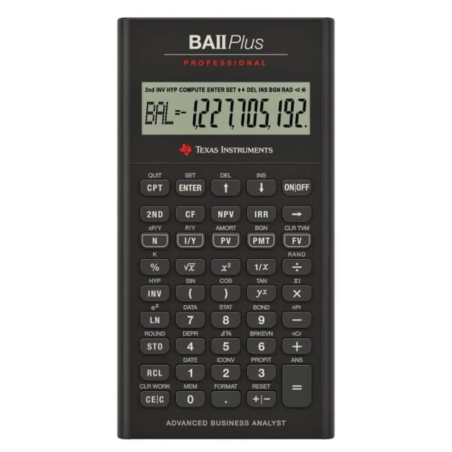Texas Instruments BA II Plus Professional Financial Calculator, Advanced Scientific Business Calculator with TVM & Cash Flow Analysis - OG-BI-II-PLUS
