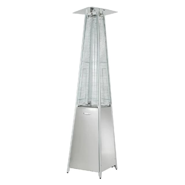 Zen Outdoor Patio Pyramid Heater, Stainless Steel, 11kW Power, 40000 BTU, LP Gas, Weatherproof Design - ZE-ZPHPC-SS