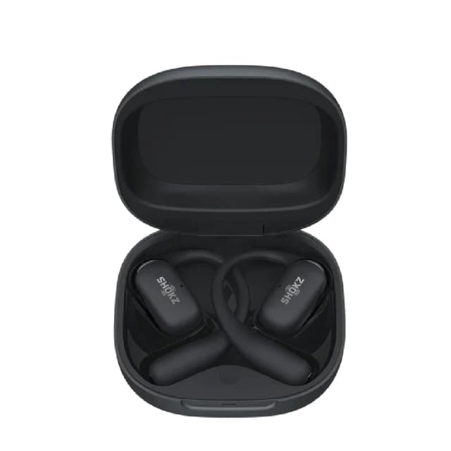 Shokz OpenFit 2+ Open-Ear True Wireless Earbuds, Dolby Audio, DualBoost Technology, Bluetooth 5.4, Wireless Charging, IP55 Water Resistant, Up to 48 Hours Playtime, Black
