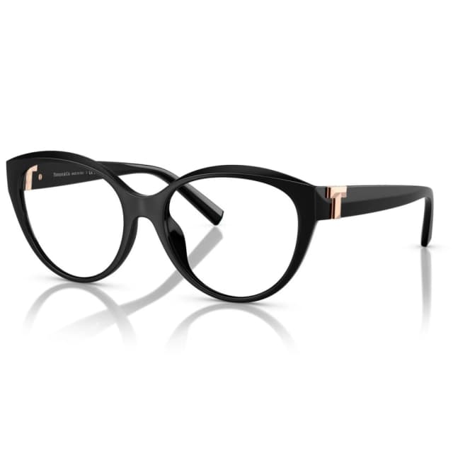 Tiffany 52mm Eyeglasses for Women, Cat Eye Injected & Metal Frame, Prescription Compatible, Black - TF2255U