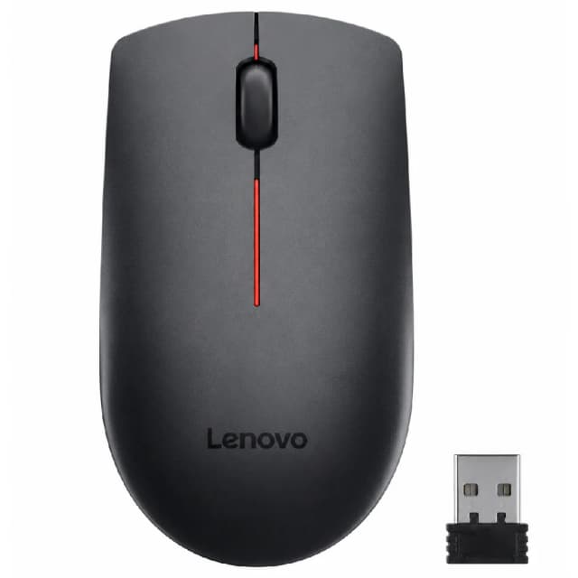 Lenovo 300 Wireless Compact Mouse - Black, Nano USB Receiver, Long Battery Life
