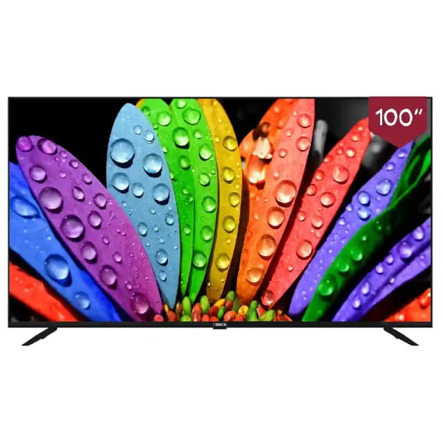 Nikai 100 Inch 4K UHD Smart Google TV, 120Hz Refresh Rate, Dolby Vision, HDR10+, Dolby Atmos, Hands-Free Voice Control, HDMI 2.1, Black - 100NIKGOOGLE