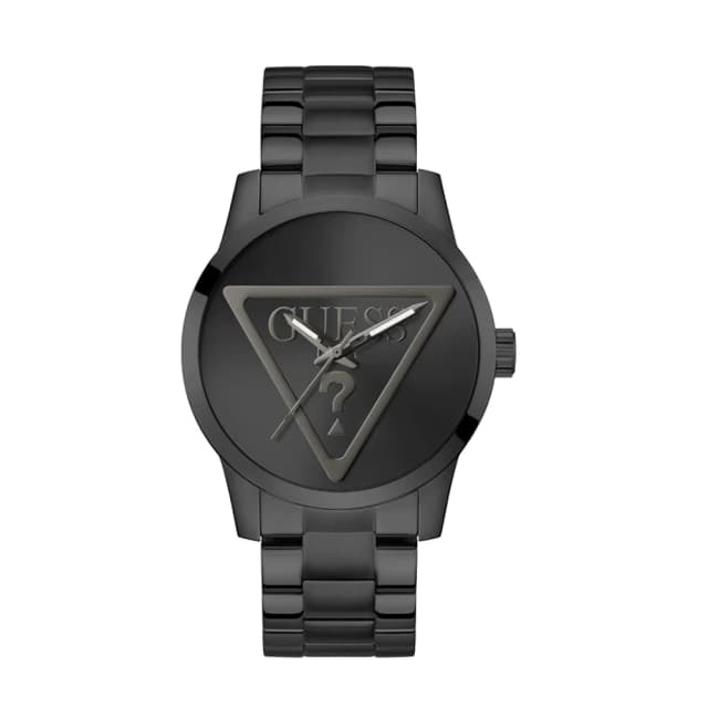 Guess Mens Black Dial Watch with 44mm Black Stainless Steel Case and Bracelet, Quartz Movement and 50M Water Resistance - GW0782G2