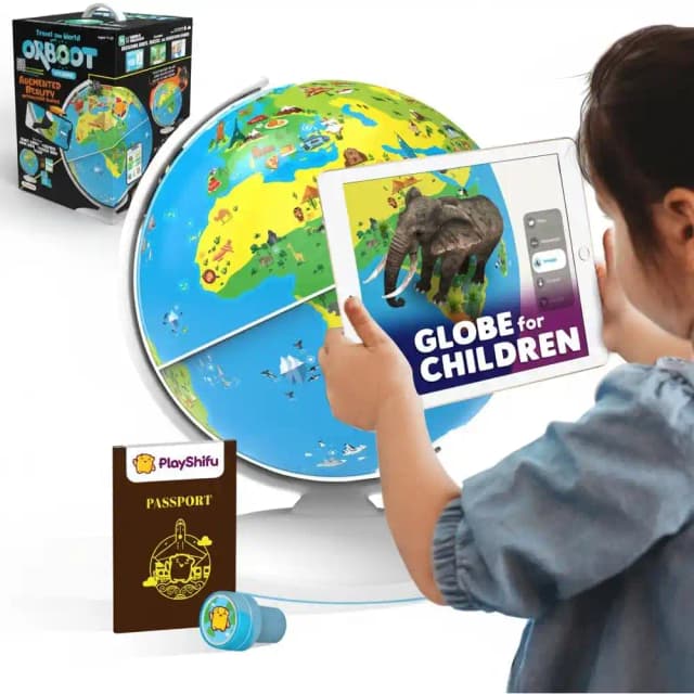 PlayShifu Orboot Earth Interactive AR Educational Globe for Kids Ages 4-10, STEM Learning Toy with 1000+ Facts and 400+ World Highlights, 10-Inch Globe