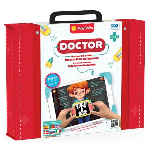 PlayShifu Tacto Doctor AR Powered Interactive Doctor Role Play STEM Kit with 12 Medical Tools, 3 Games and 100+ Learning Levels for Kids Ages 4+