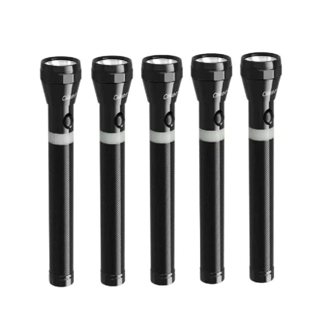 Clikon 5-Piece Rechargeable LED Flashlight Combo 5W, 204m Beam Range, 2400mAh Battery - CK8215