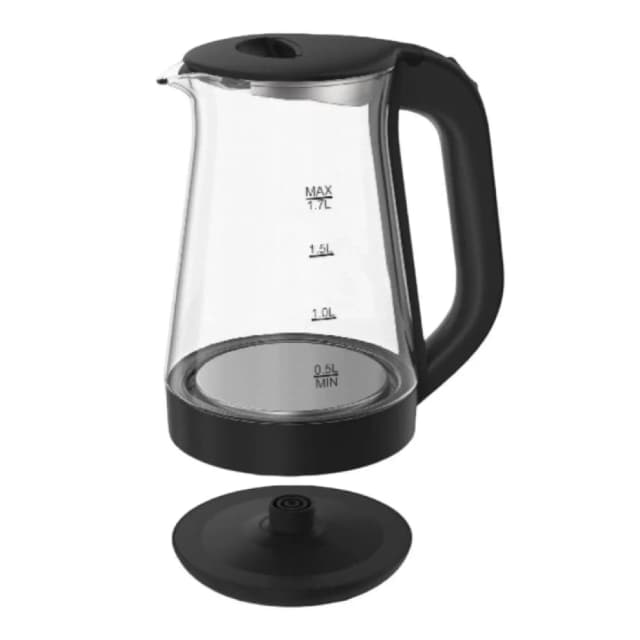 Clikon Glass Electric Kettle 1.7L with Heat Resistant Glass Body, 1800W, 360 Degree Cordless Base - CK5170