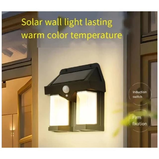 Clikon Solar Motion Sensor Wall Lamp with 1800mAh Rechargeable Battery, IP65 Waterproof LED Outdoor Light - CK8324