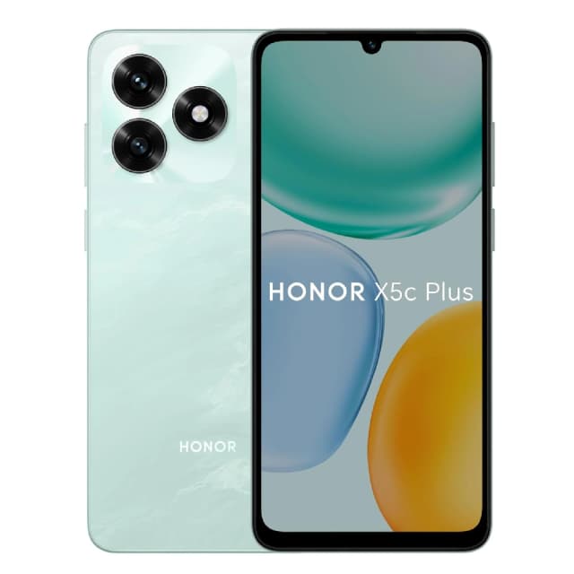 Honor X5c Plus 4G Smartphone, 4GB RAM, 128GB Storage, 6.74 Inch HD+ Display, 50MP AI Camera, 5260mAh Battery, Android 15, Ocean Cyan - 5109BYGR