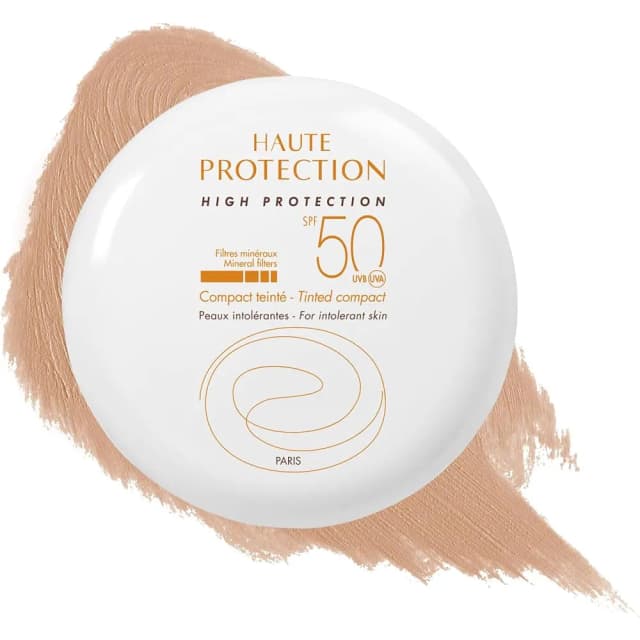 Avene Sand Haute Protection Compact Powder SPF 50 Plus 10g - High Sun Protection, Tinted, Water Resistant, Hypoallergenic, Beige