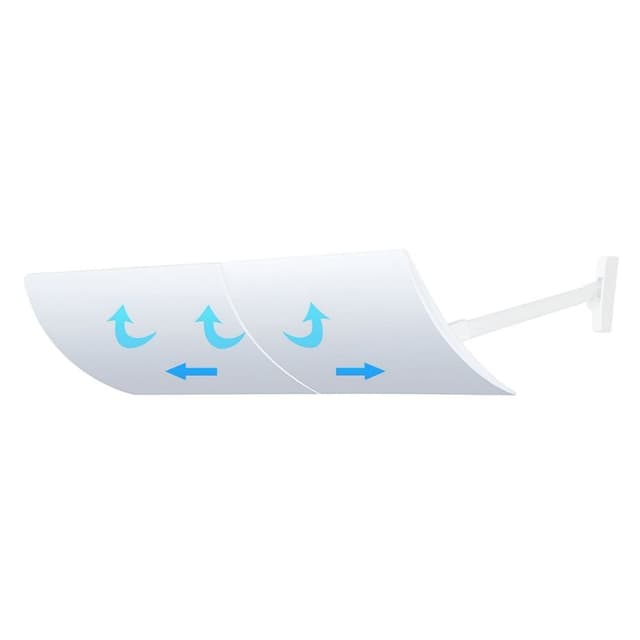 Anti Direct Blowing Retractable Air Conditioning Deflector T143 White