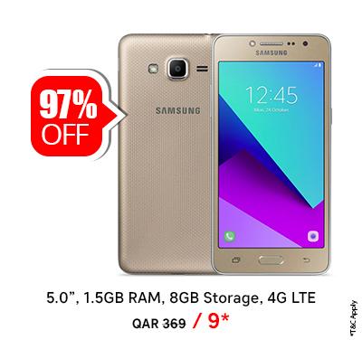 Samsung Galaxy Grand Prime Plus 8GB Silver Only @ QAR 9/-